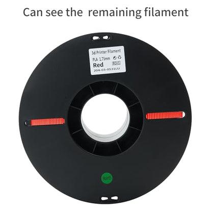 PLA 3D Printer Filament, Dimensional Accuracy +/- 0.02 mm, 1 kg Spool(2.2lbs), 1.75 mm，Red - color: 1kg Red