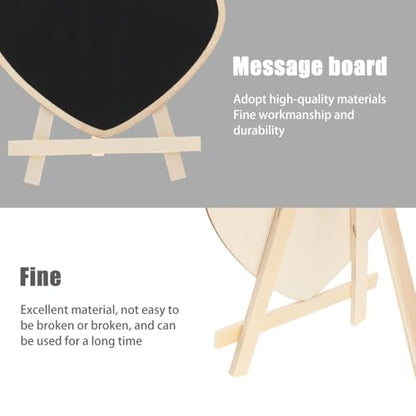 Scicalife Chalkboard Sign with Stand Small Standing Chalkboard Vertical Writing Board for Kids Painting Wedding Message Memo Tabletop Decor 9.05 X 7.87 X 0.78 in