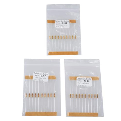 150 Values 1500 Pieces Resistor Kit 0 Ohm-10M Ohm 1/4W 5% - style: 1/4W 5% 1500 PCS