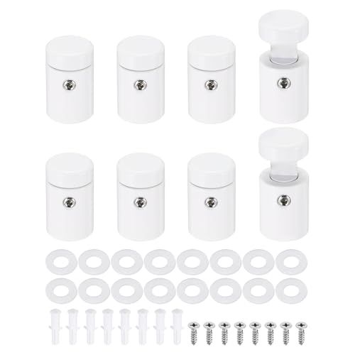 MECCANIXITY 8pcs Side Clamp Standoffs, 5/8" x 3/4" White Aluminum - color: White, size: 5/8" x 3/4"