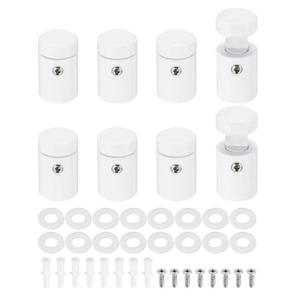 MECCANIXITY 8pcs Side Clamp Standoffs, 5/8" x 3/4" White Aluminum - color: White, size: 5/8" x 3/4"