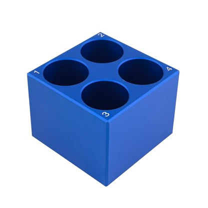 Aluminum Cooling Block - PCR Tubes Cooler, 4 Wells 50ml Centrifuge Tubes, Pack of One - size: 50mL 4 well