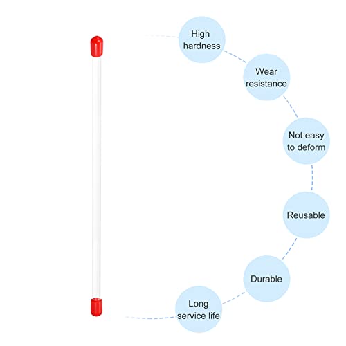 PATIKIL Clear Rigid Tube Round Plastic Tubing with Red Rubber Caps Polycarbonate Water Pipe, 305mm/ 12 Inch Length, 4mmx5mm/0.16"x0.2", 2 Set - color: Red,Clear, size: 0.16"x0.2"