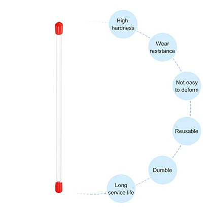 PATIKIL Clear Rigid Tube Round Plastic Tubing with Red Rubber Caps Polycarbonate Water Pipe, 305mm/ 12 Inch Length, 4mmx5mm/0.16"x0.2", 2 Set - color: Red,Clear, size: 0.16"x0.2"