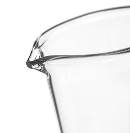 Eisco - 3 Piece Glass Beaker Set 50mL 100mL 250mL Low Form Borosilicate Glass with Graduations for Laboratory and Classroom Use