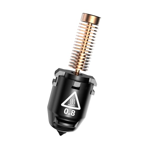 FLASHFORGE Adventurer 5M Pro Nozzle, 0.8mm Hardened, 280℃ High Flow 32mm³/s for Stable High-Speed Printing, Compatible with Adventurer 5M Hotend, Perfect for High-Strength Filaments - style: Hardened-0.8 mm