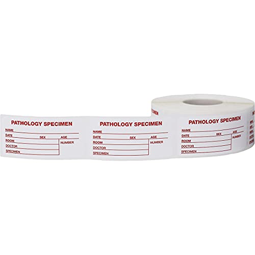 Pathology Specimen Medical Healthcare Labels 1.125 x 2.375 Inch 500 Total Labels