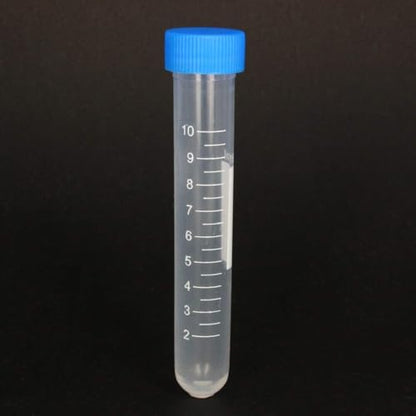 10mL Centrifuge Tubes,200PCS Round Tubes Sterile,Leak-Proof Screw Caps(Blue), Plastic Container with Graduated and Write Marks, Non-pyrogenic, DNase/RNase Free, Human DNA-Free (Bag Pack) - size: 10ml-Round