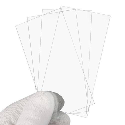 PATIKIL 50x100mm Glass Streak Plate, 6pcs Lab Glass Slides Microscope Glass Slides Optical Optically Clear Glass Slides Smooth Edges High Transparency Transparent Uniform Thickness - size: 50x100mm