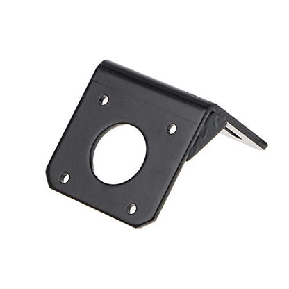 Black 42mm NEMA17 Stepper Motor Mounting Bracket with Screws, Alloy Steel L-Shape Fixed Seat, Stepper Motor Holder - size: 42 mm