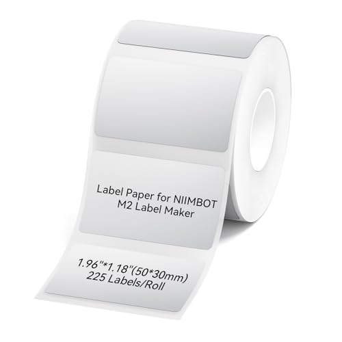NIIMBOT M2/M3 Thermal Transfer Labels 1.96" x 1.18" (50x30mm) Silver - size: 50*30MM silver