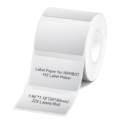 NIIMBOT M2/M3 Thermal Transfer Labels 1.96" x 1.18" (50x30mm) Silver - size: 50*30MM silver