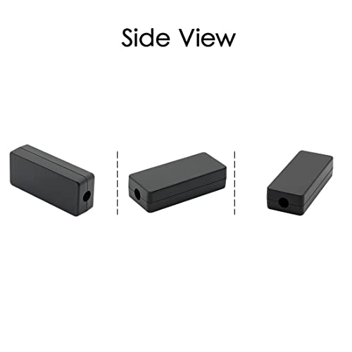 LeMotech Project Box 10 Pieces ABS Plastic Electrical Project Case Small Junction Box for Electronics Black 2.4 x 1.0 x 0.6 inch (60 x 26 x 16 mm) - size: 2.4" x 1.0" x 0.6"(10pc)