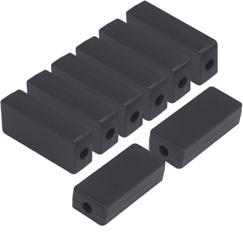Zulkit 8Pcs Project Boxes ABS Plastic Electrical Project Case Power Junction Box Black 2.36 x 0.98 x 0.63 inch(60x25x16mm) - color: 8 PCS, size: 2.36" x 0.98"x0.63"