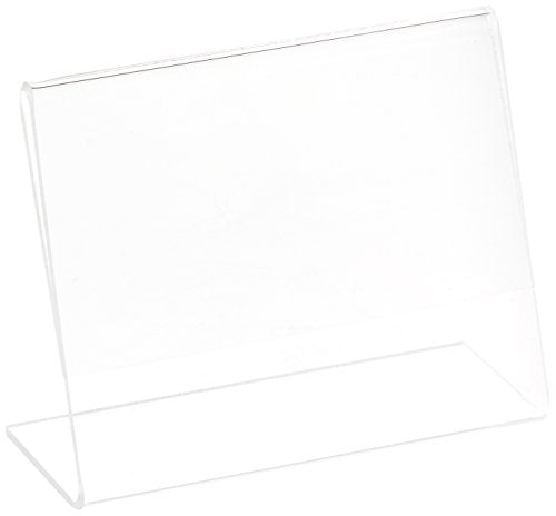 Azar Displays 112735 4.5" W x 3.5" H Horizontal L-Shaped Sign Holder -10pk - size: 4.5 in W x 3.5 H Horizontal