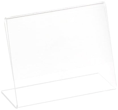 Azar Displays 112735 4.5" W x 3.5" H Horizontal L-Shaped Sign Holder -10pk - size: 4.5 in W x 3.5 H Horizontal