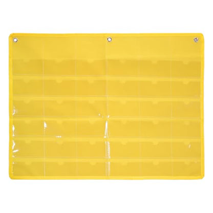 PATIKIL 2"x4" Index Card Holder Sleeve 36 Card Slots Organizer Sleeve - color: Yellow