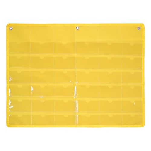 PATIKIL 2"x4" Index Card Holder Sleeve 36 Card Slots Organizer Sleeve - color: Yellow