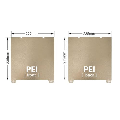 235X235MM Double Sided Textured PEI Sheet Heated Bed - color: Gold