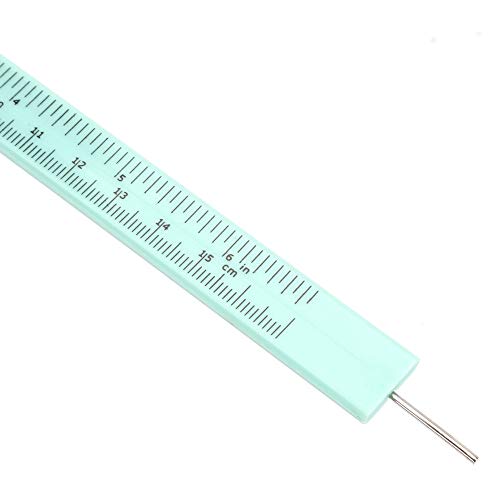 Eujgoov Plastic Vernier Caliper 150mm Double Rule Scale Measuring Tool - color: Green