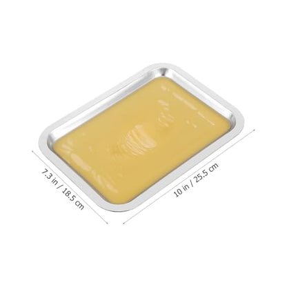 iplusmile 6 Pack Dissection Trays with Wax, 10.2 x 7.5 Inch Stainless Steel Dissection Pans, Reusable Wax Lab Trays for Biology Classroom Anatomy Science Education - color: Yellow