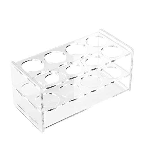 Homakover 8 Holes Test Tube Rack,Transparent Acrylic Test Rack 50ML