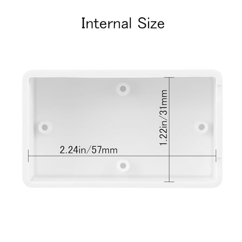 Project Box 8 Pieces Electrical Box Small Junction Box ABS Plastic Enclosure Power Electronic Case White 2.4" x 1.4" x 1"(61 x 36 x 25mm) - color: White, size: 2.4" x 1.4" x 1.0"