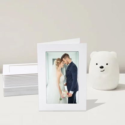 Silunkia 60 Packs White Photo Frame Cards and Envelopes for 4 x 6 Picture - color: White, size: 4x6