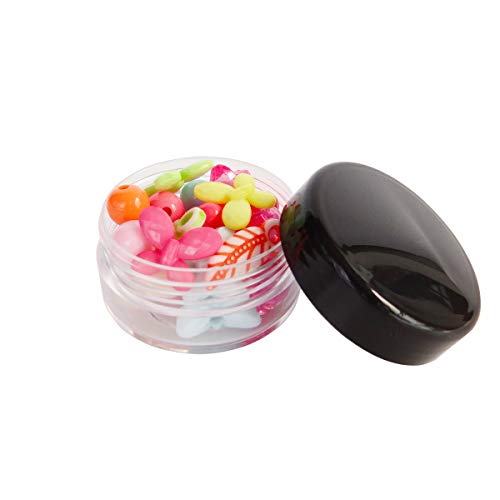 20x 3ml Empty Cosmetic Sample Jars, Small Round Plastic Containers - color: 20x 3ml Black