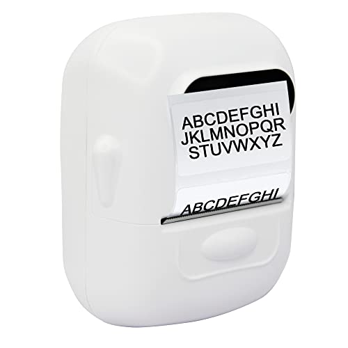 Hybsk 50x30mm Portable Printer Label Paper Multi-Purpose Tear Resistant Direct Thermal Labels Self-Adhesive Stickers Compatible with P50 Label Maker (50x30mm,White Lable,2 Rolls) - color: White, size: 2 Rolls