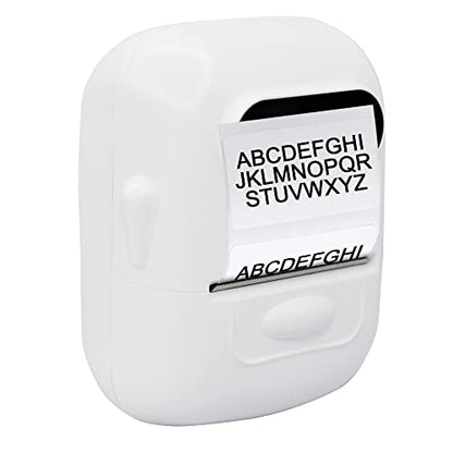 Hybsk 50x30mm Portable Printer Label Paper Multi-Purpose Tear Resistant Direct Thermal Labels Self-Adhesive Stickers Compatible with P50 Label Maker (50x30mm,White Lable,2 Rolls) - color: White, size: 2 Rolls