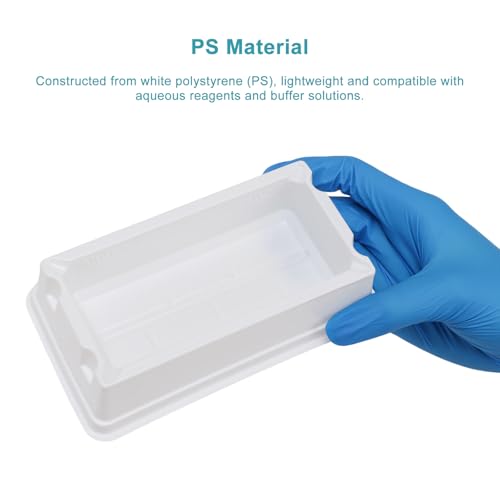 stonylab Reagent Reservoir, 100 ml Polystyrene (PS) Plastic Sample Reservoirs with Graduated Markings, 20 pcs, Laboratory Pipettor Accessories, Disposable Liquid Handling Boat - size: 100 ml