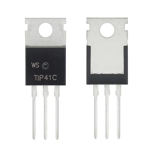TIP41C TIP41 NPN Silicon Power Transistor 6A 100V Darlington Transistors 6 Amp 100 Volt TO-220 (Pack of 20pcs) - style: TIP41C