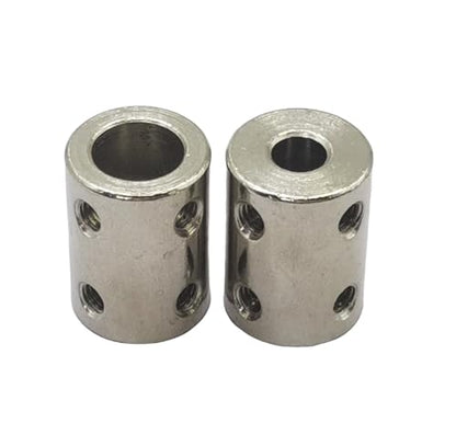 5Pcs 6mm to 10mm Bore Rigid Coupling Set,Steel Rigid Motor Shaft Coupler Adapter with Screws for CNC Machine 3D Printer RC Motor Accessories and DIY - size: 6mm to 10mm