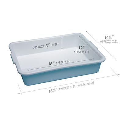 United Scientific™ Polypropylene Multi-Purpose Containment Tray - for Sterilizing and Drying Laboratory Supplies - Polypropylene Rectangular Plastic Tray - 18.375" L x 14.125" W x 3" H, 1 Count - size: 18.4" x 14.1" x 3"