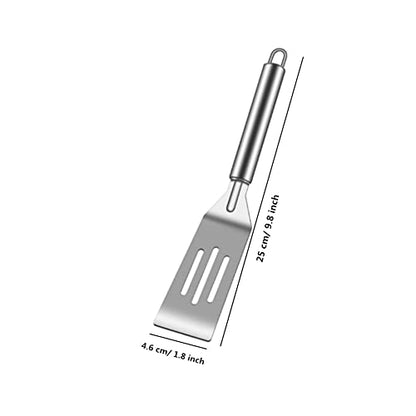Mini Serving Spatula with Comfortable Handle, 9.8 Inch Stainless Steel Mini Brownie Serving Spatula for Fried Eggs, Cakes, Frying Pan Cookie, Serving Desserts (2 Pack)