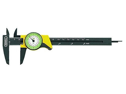 General Tools 142 Plastic Dial Caliper, 0-6" Range, .01" & 1/64" - style: Standard