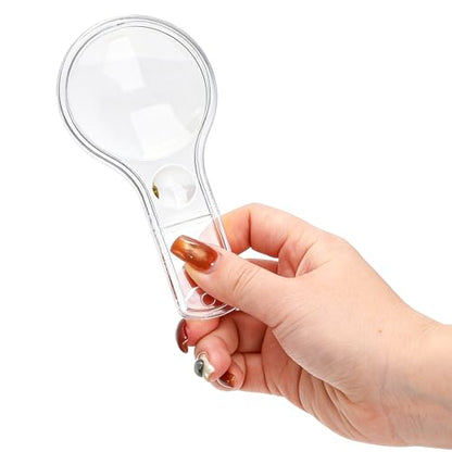 Coloch 60 Pack Plastic Magnifying Glasses for Kids, Mini Handheld Magnifier 5X and 10X Dual Clear Magnifying Lens with Lanyards for Reading, Observation, Science, Outdoor Exploration