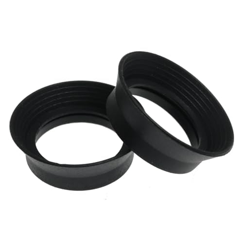 One Pair Two Binocular Rubber Eyecups 30mm I.D. for 28 to 32mm Microscope Eyecups Flat Angle Light Blocking Body Vision Biological Eyepiece Eyecups Black