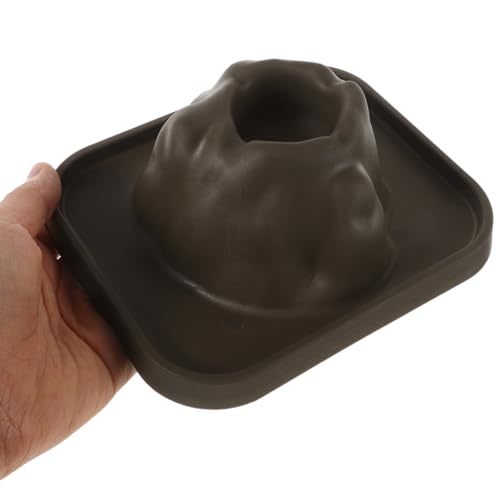 Kisangel Volcano Eruption Model Scientific DIY Model 5-Piece Volcano Kit for Geography Learning Classroom Science Experiment Home School Demonstration Anti-Spill Groove 5.90 X 4.72 X 2.55 in