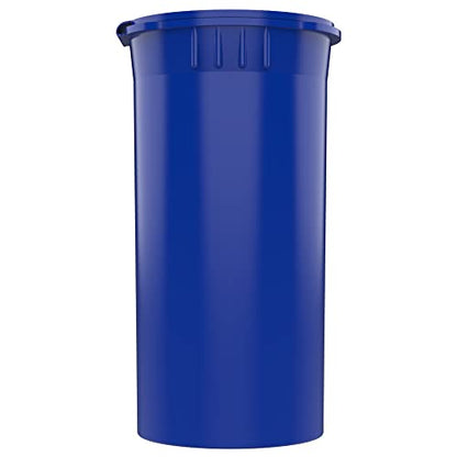 Dragon Chewer 13 Dram CR Plastic Packaging Pop Top Containers - Child Resistant Travel Holder Vial Bottles - 315 qty (Blue) - color: Blue