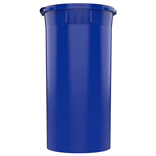 Dragon Chewer 13 Dram CR Plastic Packaging Pop Top Containers - Child Resistant Travel Holder Vial Bottles - 315 qty (Blue) - color: Blue