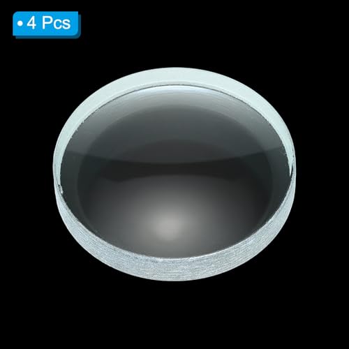 PATIKIL Concave Lens, 100mm Focal Length 50mm (1.97") Diameter Round Glass Magnifying Telescope Lens Trial Set Ground Edge for Lab Physics Class Optics, 4 Pcs - size: -100mm FL, 50mm Dia.