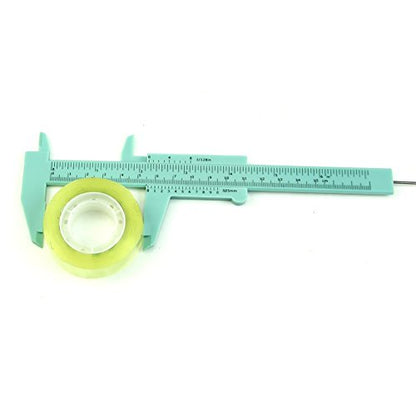 TamBee Plastic Vernier Caliper 150mm Eyebrow Caliper for School Students - color: Mint Green
