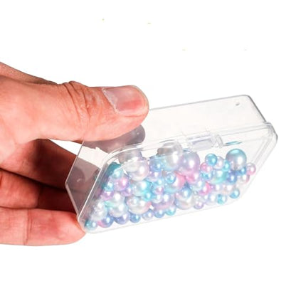 Jetec 18 Pieces Small Clear Plastic Storage Box, 2.9 x 2.9 x 1 Inch - size: 2.9 x 2.9 x 1 Inch