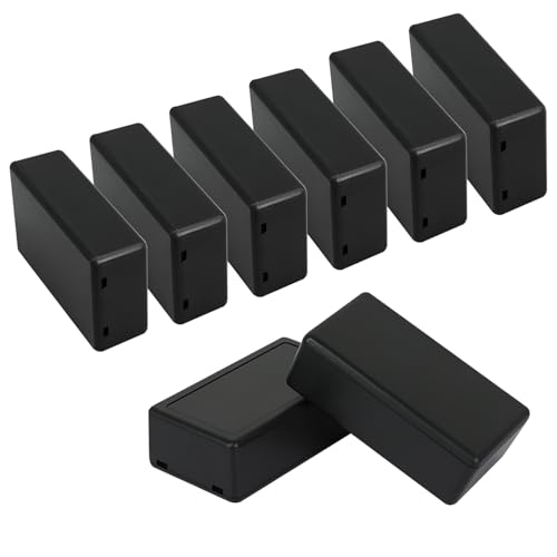 Project Box 8 Pieces Electrical Box Small Junction Box ABS Plastic Enclosure Power Electronic Case Black 2.76" x 1.65" x 0.91"(70 x 42 x 23mm) - color: Black, size: 2.76" x 1.65" x 0.91"