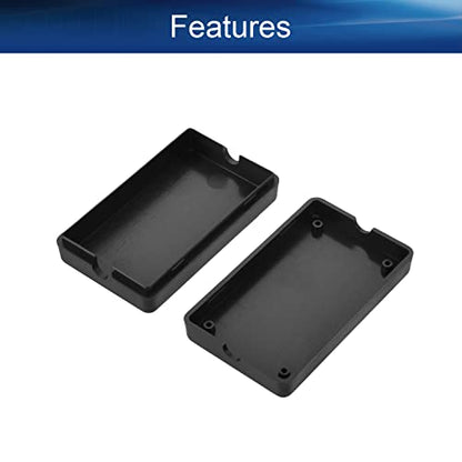 Heyiarbeit ABS Plastic Dustproof Junction Box Junction Project Box Enclosure Circuit Board Small Box 2.36"x1.42"x0.67"(LxWxH) for Electronic Projects Black 4pcs