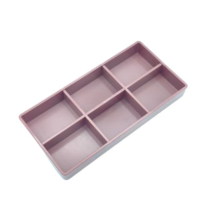 AmeiCan Goods 2/Pcs Dental Autoclavable Cabiet Tay #20 Plastic 6 Compartment Organizer Tray to Organize disc, Wheels, Stones and ect. 8"L x 4"W x 1"H (Mauve) - color: Mauve
