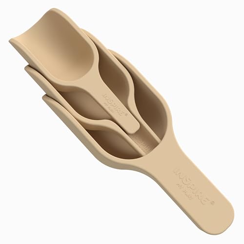 3 x Natural Scoops for Messy Play | Kids Silicone Sensory Scoops - style: 3 x Natural Scoops