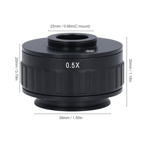 Garosa 0.5X CTV Microscope Lens Adapter 25mm C Mount for Trinocular Microscope CCD Camera Industrial Camera Interface Adapter with Microscope Lens C Mount Adapter